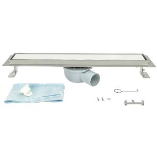 Душевой трап ALMAes Laguna LG50WH 50см белое стекло